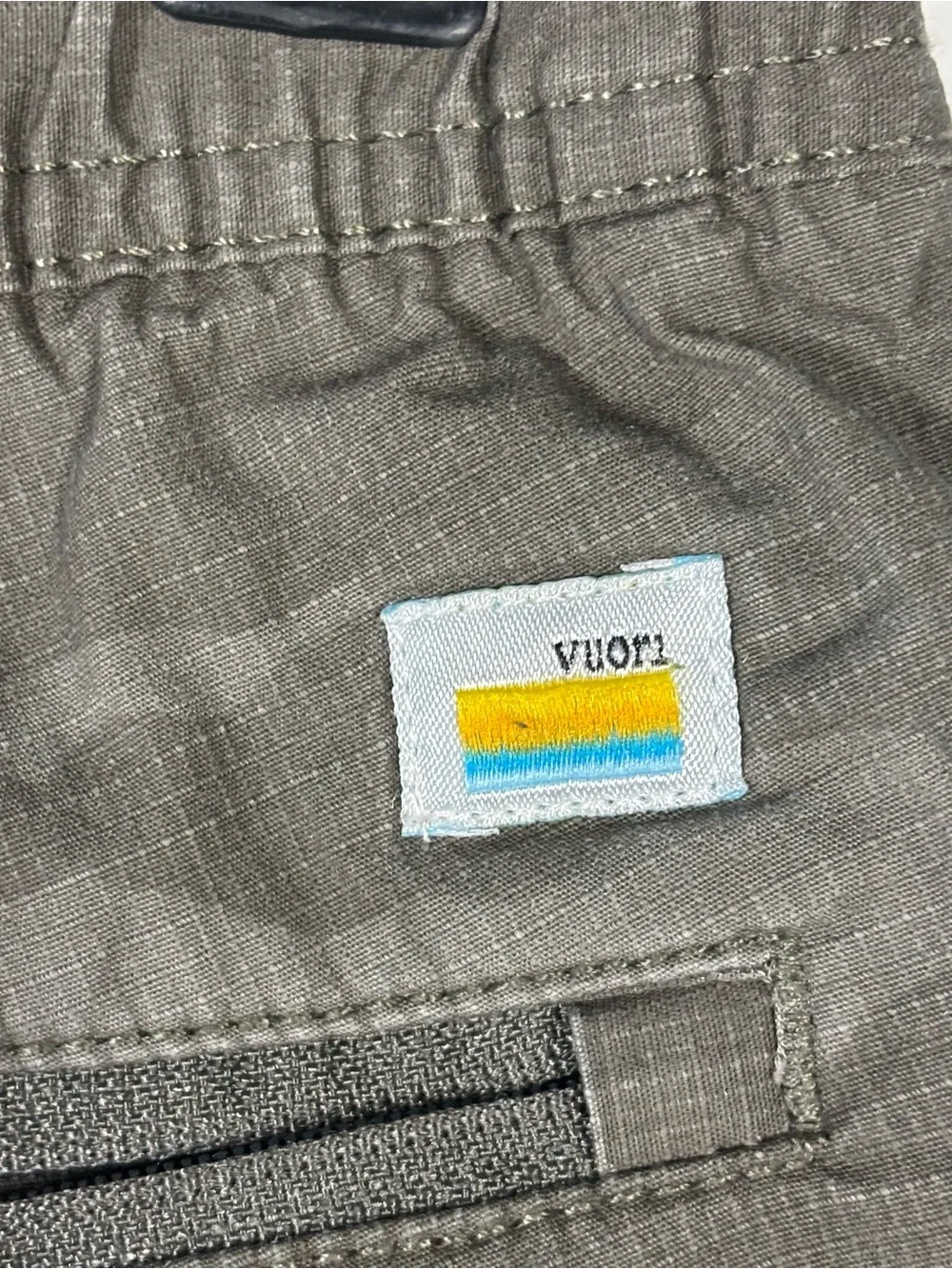 Vuori Men's S Ripstop Climber Short Gray Camo Hiking Outdoor Shorts Drawstring